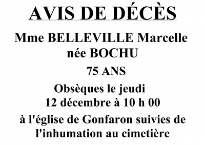 avis DC Mme Belleville